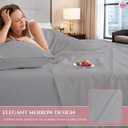 MyGiza Sheets 4 Pcs Full Sheet Set, 100% Certified Giza Egyptian Cotton, Soft & Luxury Sheets fits 15 Inches Deep Mattress, Light Grey