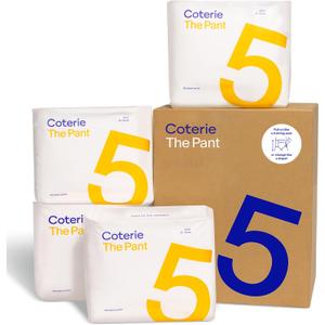 Coterie The Pant, Size 5, Pull Up Style Diapers for Sensitive Skin, Hypoallergenic, Super Absorbent Overnight Leak Protection, 3T/4T (27-38 lbs) 112 Count Coterie The Pant, Size 5, Pull Up Style Diapers for Sensitive Skin, Hypoallergenic, Super Absorbent Overnight Leak Protection, 3T/4T (27-38 lbs) 112 Count