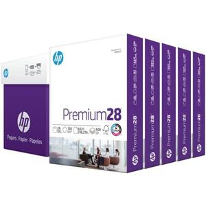 HP Papers | 8.5 x 11 Paper | Premium 28 lb | 5 Ream Case - 2500 Sheets | 100 Bright | Made in USA - FSC Certified | 205200C