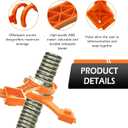 2PCS RV Sewer Hose Wrench, Multi-purpose Single-head Tool for Easy Connection & Disconnection, Non-destructive & Labor-saving Tool, Suitable for Most Cars & RVs (Orange)