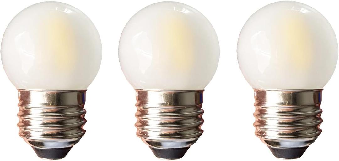 LED Night Light Bulb S11 G11 Light Bulbs Dimmable 1.5 Watt Low Wattage Globe Small Light Bulbs 15W Equivalent E26 Medium Screw Base Bathroom Vanity Porch Outdoor String Light Bulbs (Soft White 3 Pack)