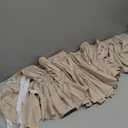 Wrap Around Dust Ruffle Bed Skirt - Cream - for Queen Size Beds with 15 in. Drop – Easy Fit Elastic Strap - Pleated Bedskirt with Brushed Fabric - Wrinkle Free, Machine Wash - by CGK Linens