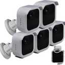 All New Blink Outdoor 4 Camera Wall Mount,Weatherproof Protective Housing with USB-C Charging Port & 360 Adjustable Mount.Sync Module 2 Mount for 4th Gen- Blink Cam Not Included(White 5 PCS)