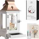 Memorial Gifts for Loss of Mom, Memorial Lantern with Drawer for Keepsakes, Loss of Mother Sympathy Gifts, Bereavement Gifts in Memory of Mom