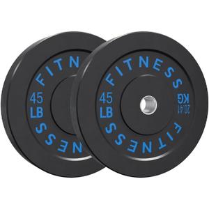 HulkFit 2-Inch Olympic Rubber Weight Plates Sets, Bumper Plates Set for Strength Training, Size: 45LB