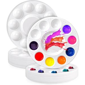 20Pcs Paint Tray Palettes, Plastic Paint Pallets, Watercolor Palette Painting Tray for Painting Party, DIY Craft and Art Painting