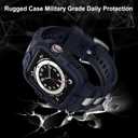 GELISHI Bands Compatible for Apple Watch Band 46mm 45mm 44mm 42mm, Men Sport Rugged Band with Protective Case for Watch Series 11 10 9 8 7/ SE 3/2/1/ Series 6 5 4 3