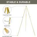 DANMO Easel Stand for Wedding Sign Poster 63'' Instant Display Floor Adjustable Metal Art Easel Gold