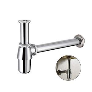 Classical Basin Bottle Trap Chrome Sink Bathroom Waste Pipe 1-1/4 inch Slip Inlet Drain Tube Kit