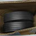GICOOL 8" x 2" Solid Rubber Flat-Free Tire and wheel, with Ball Bearings and 1/2 Axle Bore Hole, 2" Offset Hub, For Hand Truck Dolly Trolley Garden Wagon Cart Generator Replacement Tire, 2 Pack