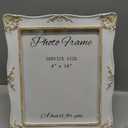 8x10 White Ornate Picture Frame Vintage, Elegant Antique Photo Frames with with Glass&Hook, Vine Pattern, Tabletop Wall Hanging, Gift ldeas for Home Decor (White)