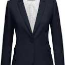 LookbookStore Womens Notched Lapel Pockets Button Work Office Blazer Jacket Suit, XL