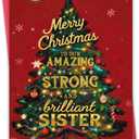 2 x Bestmelo Sister Christmas Card, Sister Christmas Gifts with Premium Envelope, 8x5.3 Inches, Double-Sided