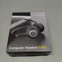 Wireless Headset with Mic for Work, Bluetooth V5.2 Headphones with AI Noise Cancelling Microphone, USB Dongle, Clear Calls & Mic Mute, for Laptop, PC, iPhone & Android Phones (Black)