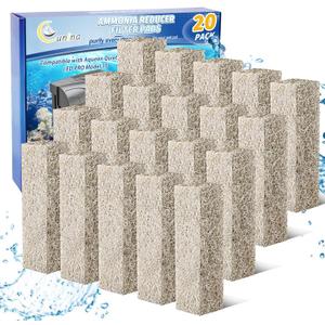 20PCS Ammonia Reducer Filter Pads Compatible with Aqueon Filter 10, Fish Tank Filters Replacement Filter Cartridges for Aqueon Quietflow LED PRO & SmartClean Aquarium Fish Tank Power Filter