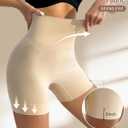 Tummy Control Shapewear Shorts for Women Under Dress Womens Compression Shorts Under Dress Shapewear (L)