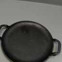 Victoria 10-Inch Cast Iron Comal Pizza Pan with 2 Side Handles, Preseasoned with Flaxseed Oil, Made in Colombia, Black