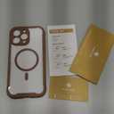 Ultra Thin Matte Translucent Magnetic Case for iPhone 12 13 14 15 16 Pro Max 14 15 16 Plus Soft Silicone Shockproof Cover, Brown, for iPhone14 Pro Max