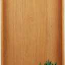 MAGIGO 32"x 18" Large Rectangle Teak Wood Ottoman Tray