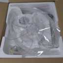 ZMISHIBO Ceiling Fans with Lights and Remote, 19.7'' Low Profile Ceiling Fan, 3000-6000K Dimmable Modern Flush Mount LED Fan Light, 6 Wind Speeds, White Fandelier Ceiling Fans for Bedroom