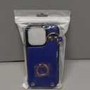 Fingic for iPhone 15 Pro Case Wallet [with 5 Card Holder] [1*9H Screen Protector+1*Camera Protector][360°Ring Holder]PU Leather Kickstand RFID Blocking Slim Protective Case for iPhone 15 Pro Case, Blue