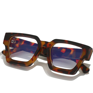 Square Thick Frame Glasses for Women Men Fashion Blue Light Glasses Trendy Chic Computer Eyeglasses