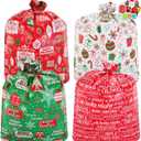 JOYIN 8 Jumbo Christmas Goody Gift Bag 44 X 36 with Gift Tags for Holiday Treats, Oversize Xmas Giant Gifts Bag, Heavy Duty Party Favor Supplies, Large Goodie Bags