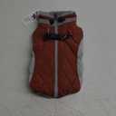 FUAMEY Dog Coat for Small Dogs,Waterproof Dog Winter Jacket with Harness Built in Puppy Cold Weather Coats Reflective Pet Vest with Zipper Warm Fleece Dogs Snowsuit Windproof Brown XS