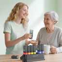 Weekly Pill Organizer 7 Day Two Times a Day, Rotatable Silicone Handle & 7 Detachable Daily Cases, Built-in Desiccant Moisture-Proof Travel Pill Box for Fish Oil, Vitamins & Supplements - Ideerfit