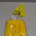 Spring Baby Goose Outfit Raincoat and Umbrella for 17'' Lawn Porch Baby Goose Costume Plastic Raincoat Clothes for Spring Outdoor Patio Yard Lawn Decoration (Yellow)