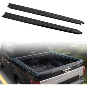 Bed Side Rail Cap Cover for 2015-2020 Ford F-150 with 5'5" Bed, Black Truck Right & Left Side Bed Rail Molding Cap Protector for Ford F150 2015-2020 Accessories