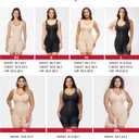 Nebility Fajas Colombianas Moldeadoras Shapewear for Women Tummy Control Postpartum Body Shaper Bodysuit with Zipper Crotch (Beige, XL)