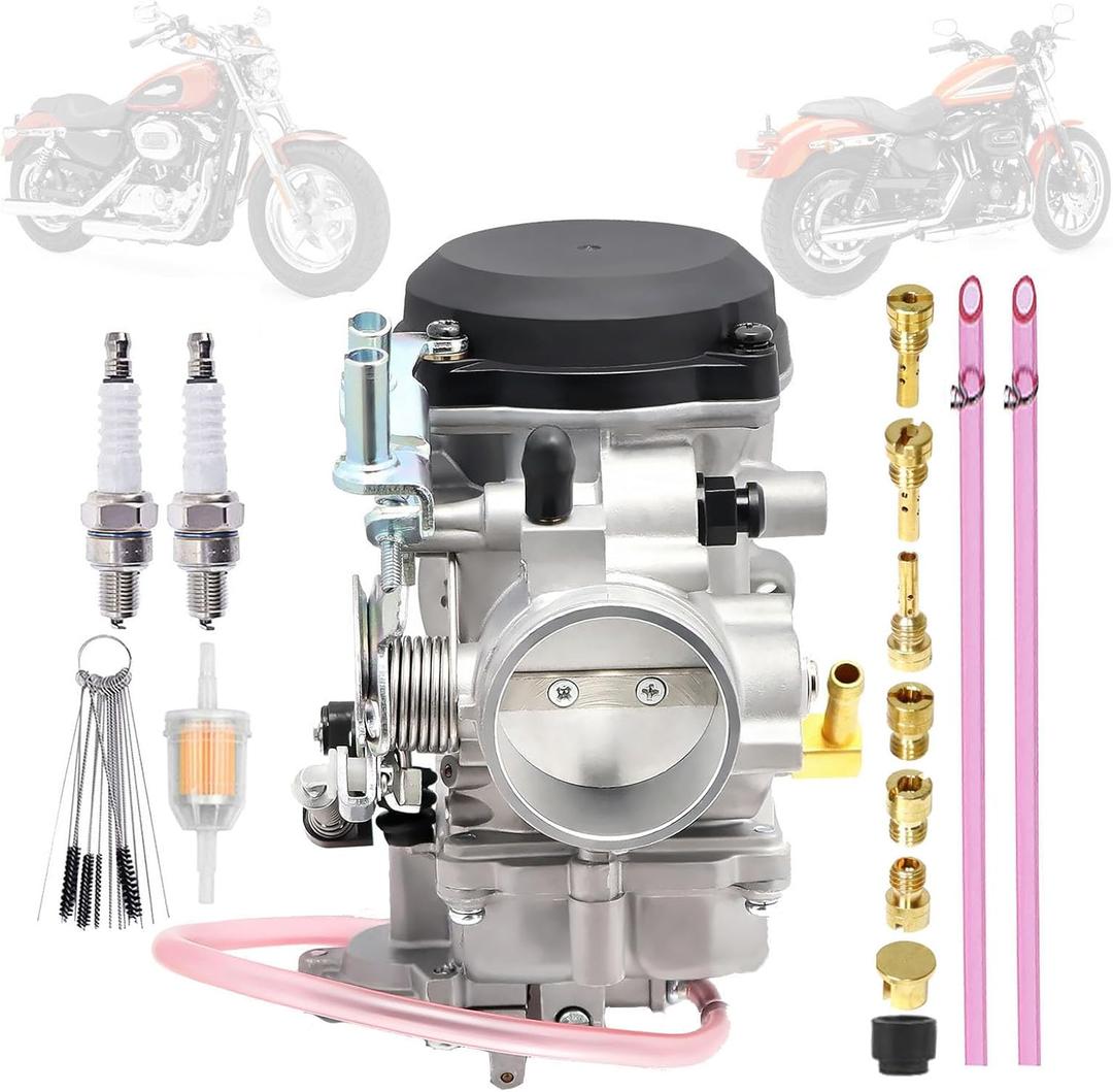 CV40 Carburetor Replacement for Harley Davidson Sportster 1200 XLH1200 Sportster 883 XL883 1998-2016 / Softail 1988-2017 / Dyna FXR FXD 1988-2016 / Touring 1988-2016 27490-04