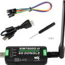 SIM7600G-H 4G DONGLE with Antenna, Industrial Grade 4G USB/UART, Communication and GNSS Positioning Support PC/Raspberry Pi/Drone/Industrial Computer, Support Global Band