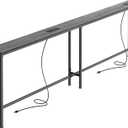 SUPERJARE 79 Inch Sofa Table with 2 Power Outlets and USB-C Ports, 5.9 Inch Narrow Console Table with Storage, Long Entryway Hallway Couch Table Behind Sofa, Small Spaces, Living Room, Grey AST001H