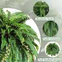 2pcs 48in 88 Blades Artificial Boston Ferns for Outdoors Large, UV Resistant Faux Outdoor Plants,Weatherproof Fake Ferns Plants Outdoor Indoor for Garden Porch Patio Home Decor