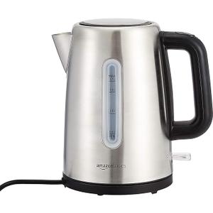 Amazon Basics Stainless Steel Portable Electric Hot Water Kettle - 1.7 liter, Silver