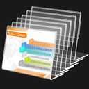 Acrylic Sign Holder Slant Back Sign Holders Clear Picture Frame Acrylic Stands L Shaped Display Stand for Office, Store, Restaurant, Horizontal
