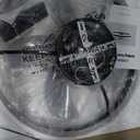 VOLISUN Low Profile Ceiling Fans with Lights and Remote, 19.7in Flush Mount Ceiling Fans with Light, 3000K-6500K Dimmable Fandelier LED Fan Light, Black Bladeless Ceiling Fans with Lights for Bedroom