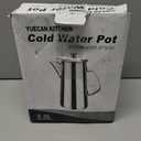 Luxshiny Thickened Cold Water Pitcher with Flat Lid 2L Large Capacity Stainless Steel Water Jug for Juice Tea Office Home Serving