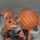 JOYIN 5 Pcs Light Up Halloween Pumpkin Decor Jack O Lantern Decorations Outdoor Indoor, Plastic Large Trick Or Treat Table Top Party Supplies Favors