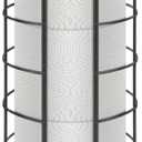 NearMoon Toilet Paper Organizer Stand, Free Standing 3 Rolls Tissue Storage, Metal Bathroom Accessory, Rustproof Toilet Roll Holder for Kitchen Countertop Inside Cabinet Shelf(Metal Base, Matte Black)