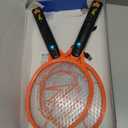 2 Pack Electric Fly Swatter Racket and Mosquito Zapper by ZAP IT! - High Duty 4,000 Volt Electric Bug Zapper Racket - USB Rechargeable Fly Zappers Racquet for Indoor and Outdoor - Medium, Orange