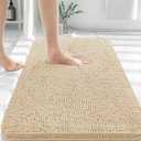 OLANLY Bathroom Rugs 30x20, Extra Soft Absorbent Chenille Bath Rugs, Rubber Backing Quick Dry, Machine Washable Bath Mats for Bathroom Floor, Tub and Shower, Home Decor Accessories, Beige