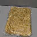 Staruby Organza Gift Bags 100Pcs Gold Sheer Organza Bag 5x7 Inch Mesh Favor Bags Drawstring Jewelry Rattan Printed Gift Pouches for Wedding Party Favors Couple Shower Christmas Gifts Candy Bags