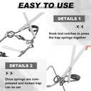 Qualirey 1 Pc Aluminum Grip Setting Tongs 20 Inch Trap Set Tool Trap Setting Tool for #220 to #330 Traps
