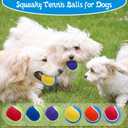 Squeaky Tennis Balls for Dogs - 12 Pack 2.5'' Durable Natural Rubber, Non-Toxic Dog Toy Balls with Mesh Bag for Outdoor Play & Training
