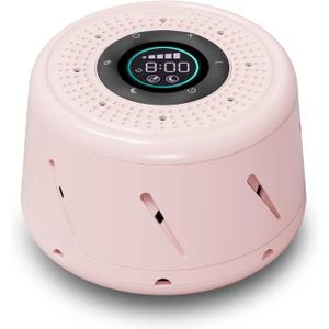 Real Fan White Noise Machine Sleep Sound Machine with Smart Mode, Timer & LED Display for Better Sleep, Office Privacy, Travel & Baby (Pink)