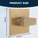 Replacement for Delta 13/14 Series Brushed Gold Shower Trim Kit with RP46074 Cartridge, Compatible with Delta R10000 Valve Shower Handle, Champagne Bronze (Valve Not Included)
