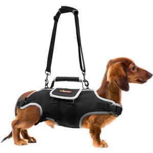 Dog Lift Harness, Full Body Support with Adjustable Control Handle & Reflective Straps for Medium Senior Dogs, Post-Surgery Recovery & Joint Problems (Oxford Cloth, M)